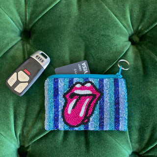 Stones Pink Lips Zip Pouch