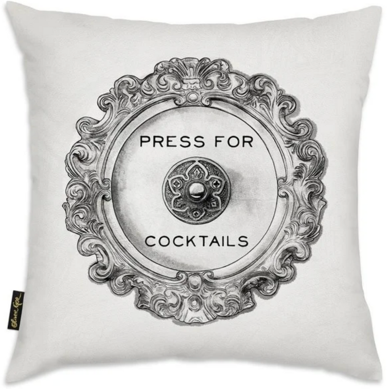 Press for Cocktails Throw Pillow