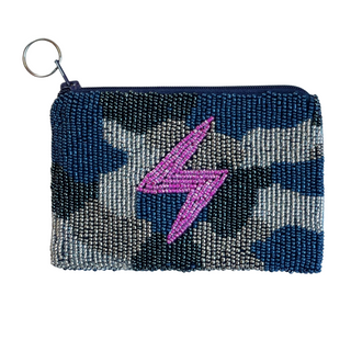 Navy Camo Zip Pouch